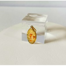 Μενταγιόν Παναγίτσα Σε Κίτρινο Χρυσό 14Κ Οβάλ (P45)